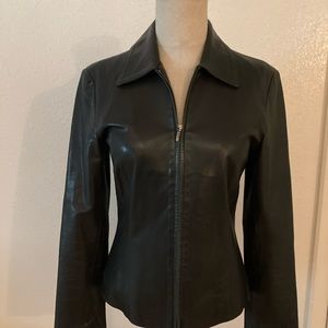 Ann Taylor Black Leather Jacket - XS